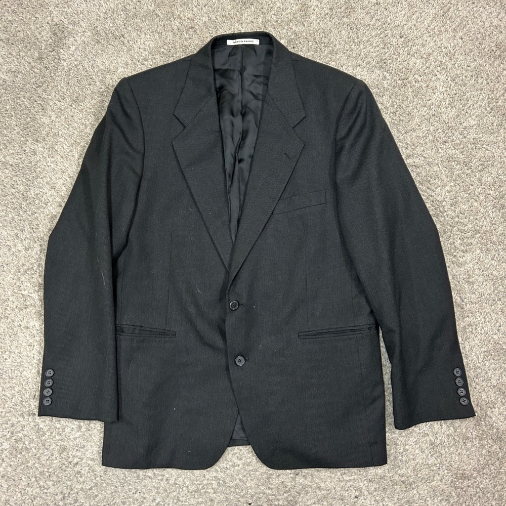 Yves Saint Laurent‎ Blazer Menswear 42 Charcoal Grey Pure Wool Made in France